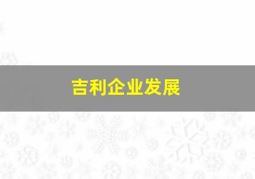 吉利企业发展