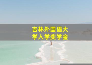 吉林外国语大学入学奖学金