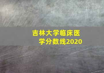 吉林大学临床医学分数线2020