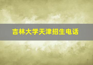 吉林大学天津招生电话