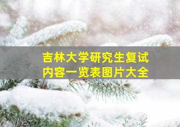 吉林大学研究生复试内容一览表图片大全