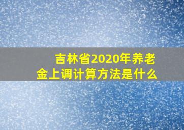 吉林省2020年养老金上调计算方法是什么