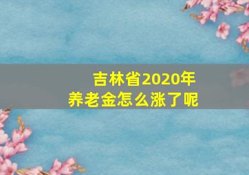 吉林省2020年养老金怎么涨了呢