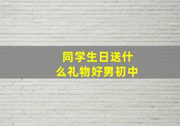 同学生日送什么礼物好男初中