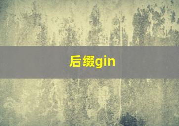 后缀gin