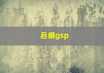 后缀gsp