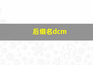 后缀名dcm