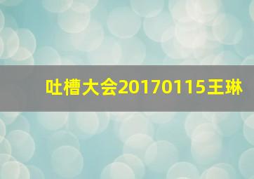 吐槽大会20170115王琳