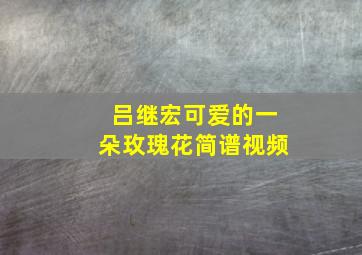 吕继宏可爱的一朵玫瑰花简谱视频