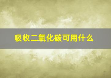 吸收二氧化碳可用什么