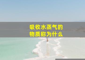 吸收水蒸气的物质称为什么