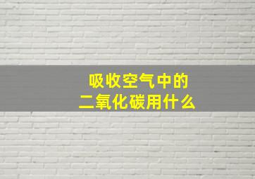 吸收空气中的二氧化碳用什么