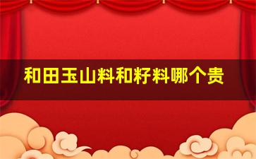 和田玉山料和籽料哪个贵