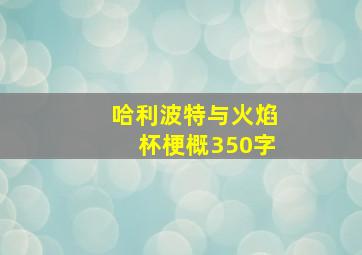 哈利波特与火焰杯梗概350字