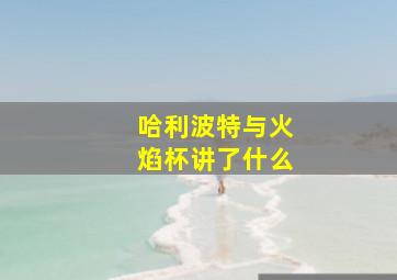 哈利波特与火焰杯讲了什么