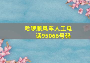 哈啰顺风车人工电话95066号码