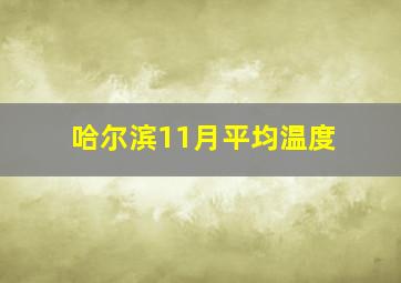 哈尔滨11月平均温度