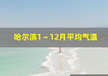 哈尔滨1～12月平均气温