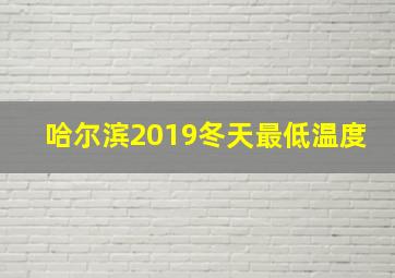 哈尔滨2019冬天最低温度