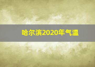 哈尔滨2020年气温