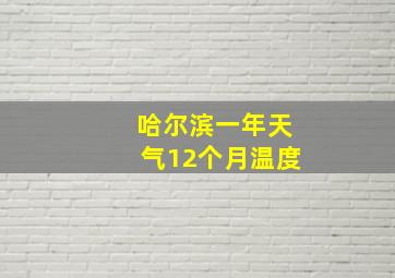 哈尔滨一年天气12个月温度