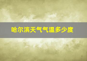 哈尔滨天气气温多少度