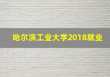 哈尔滨工业大学2018就业