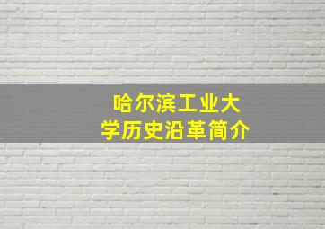 哈尔滨工业大学历史沿革简介