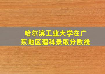 哈尔滨工业大学在广东地区理科录取分数线