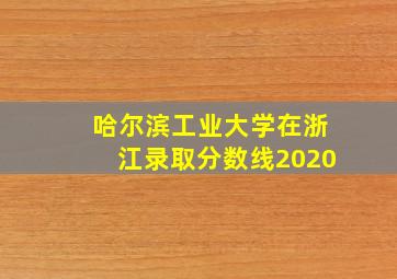 哈尔滨工业大学在浙江录取分数线2020