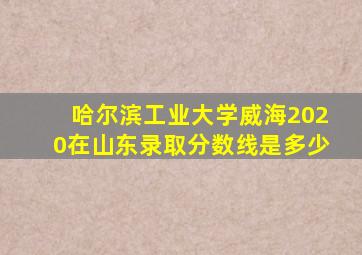 哈尔滨工业大学威海2020在山东录取分数线是多少