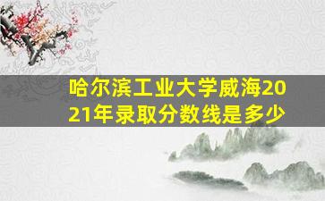 哈尔滨工业大学威海2021年录取分数线是多少