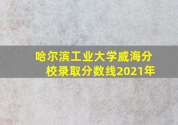 哈尔滨工业大学威海分校录取分数线2021年