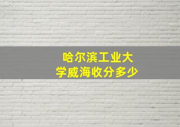 哈尔滨工业大学威海收分多少