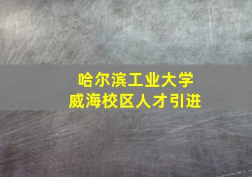 哈尔滨工业大学威海校区人才引进