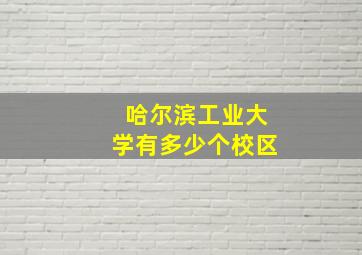 哈尔滨工业大学有多少个校区