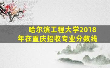 哈尔滨工程大学2018年在重庆招收专业分数线