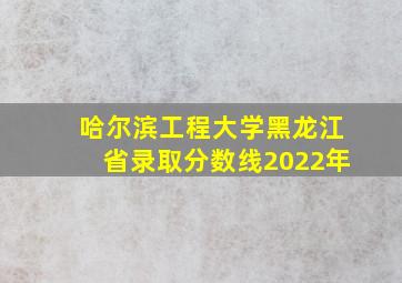 哈尔滨工程大学黑龙江省录取分数线2022年