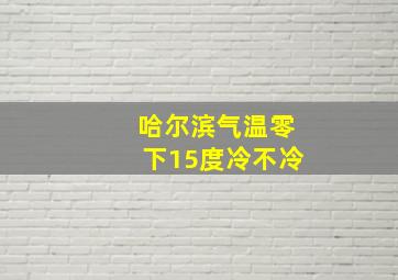 哈尔滨气温零下15度冷不冷