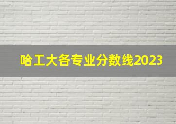 哈工大各专业分数线2023