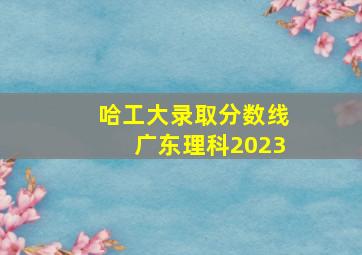 哈工大录取分数线广东理科2023