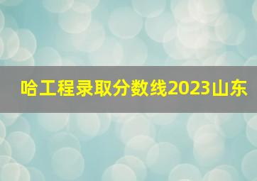 哈工程录取分数线2023山东