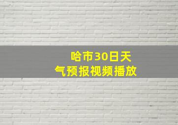 哈市30日天气预报视频播放