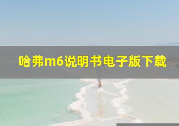 哈弗m6说明书电子版下载