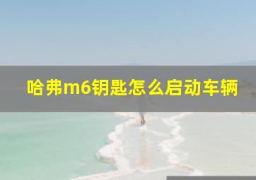 哈弗m6钥匙怎么启动车辆