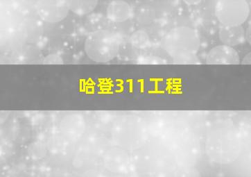 哈登311工程