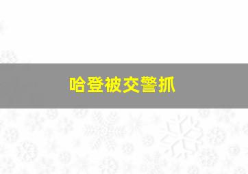 哈登被交警抓