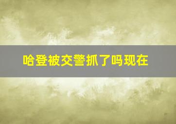 哈登被交警抓了吗现在