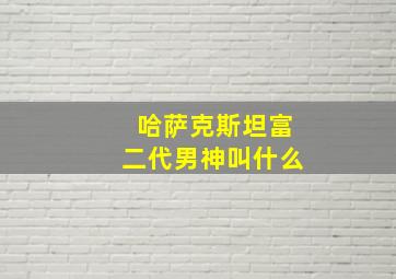 哈萨克斯坦富二代男神叫什么