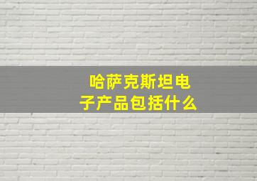 哈萨克斯坦电子产品包括什么